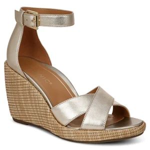 Clearance Marina Wedge Sandal Metallic Women Sandals | Heels & Wedges