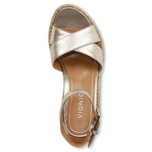 Clearance Marina Wedge Sandal Metallic Women Sandals | Heels & Wedges